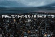 开云体育积分任务系统改版预览-页面讲解