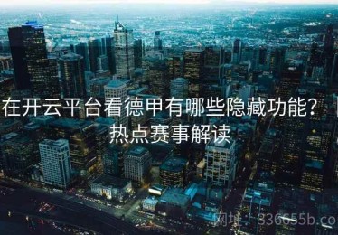 在开云平台看德甲有哪些隐藏功能？｜热点赛事解读
