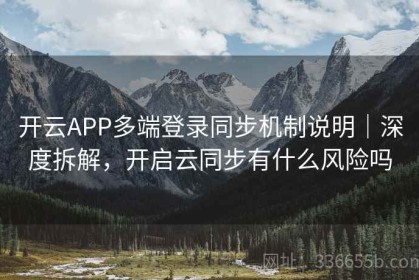开云APP多端登录同步机制说明｜深度拆解，开启云同步有什么风险吗