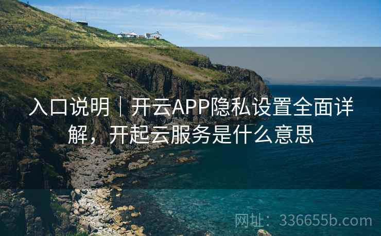 入口说明｜开云APP隐私设置全面详解，开起云服务是什么意思