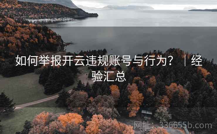 如何举报开云违规账号与行为？｜经验汇总