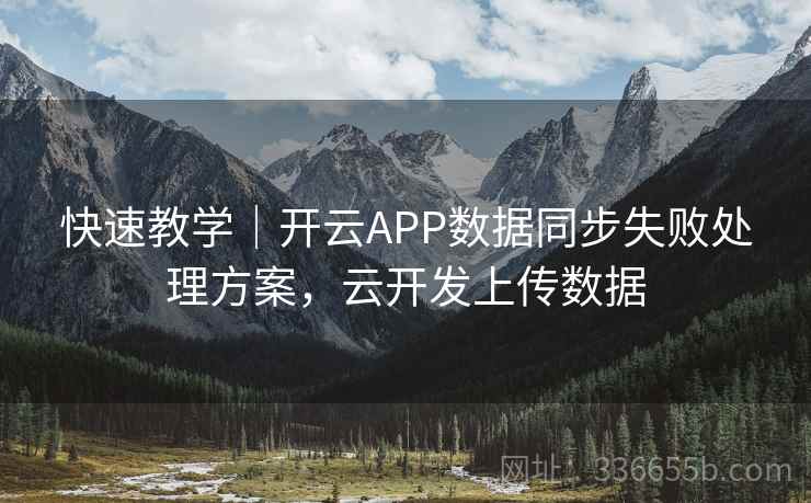 快速教学｜开云APP数据同步失败处理方案，云开发上传数据